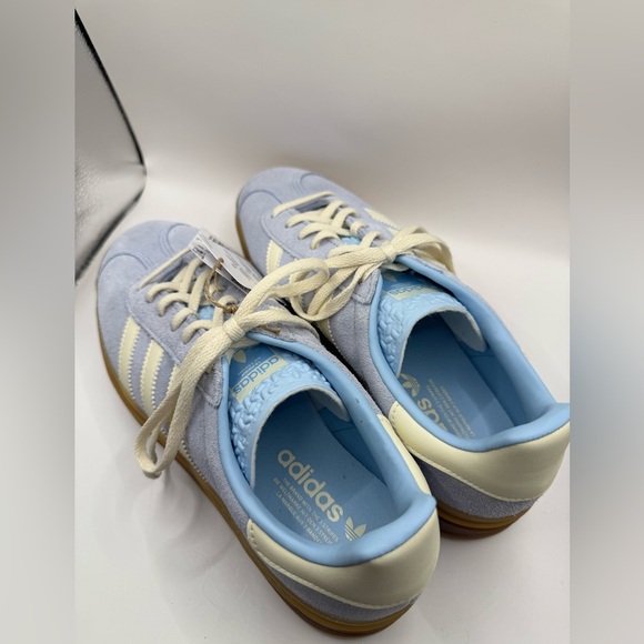 adidas Women’s Gazelle Bold- Clear Sky/Cream White/Gold Metallic, Size 9.5, NEW! - Picture 13 of 15